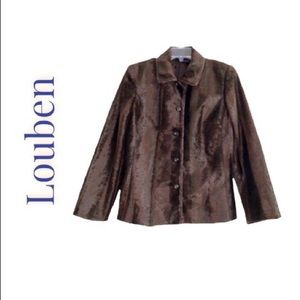 Gorgeous Louben calfskin blazer/ jacket, sz 10